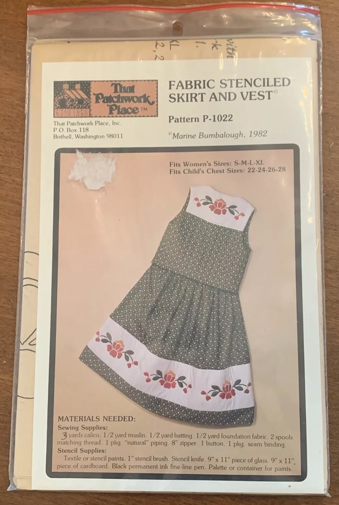 That Patchwork Place Fabric Stenciled Skirt And Vest