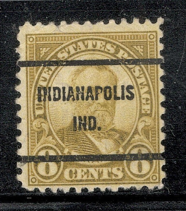 Sc # 640 ~ 8 cent Ulysses S. Grant Issue, Precancel, INDIANAPOLIS IND.