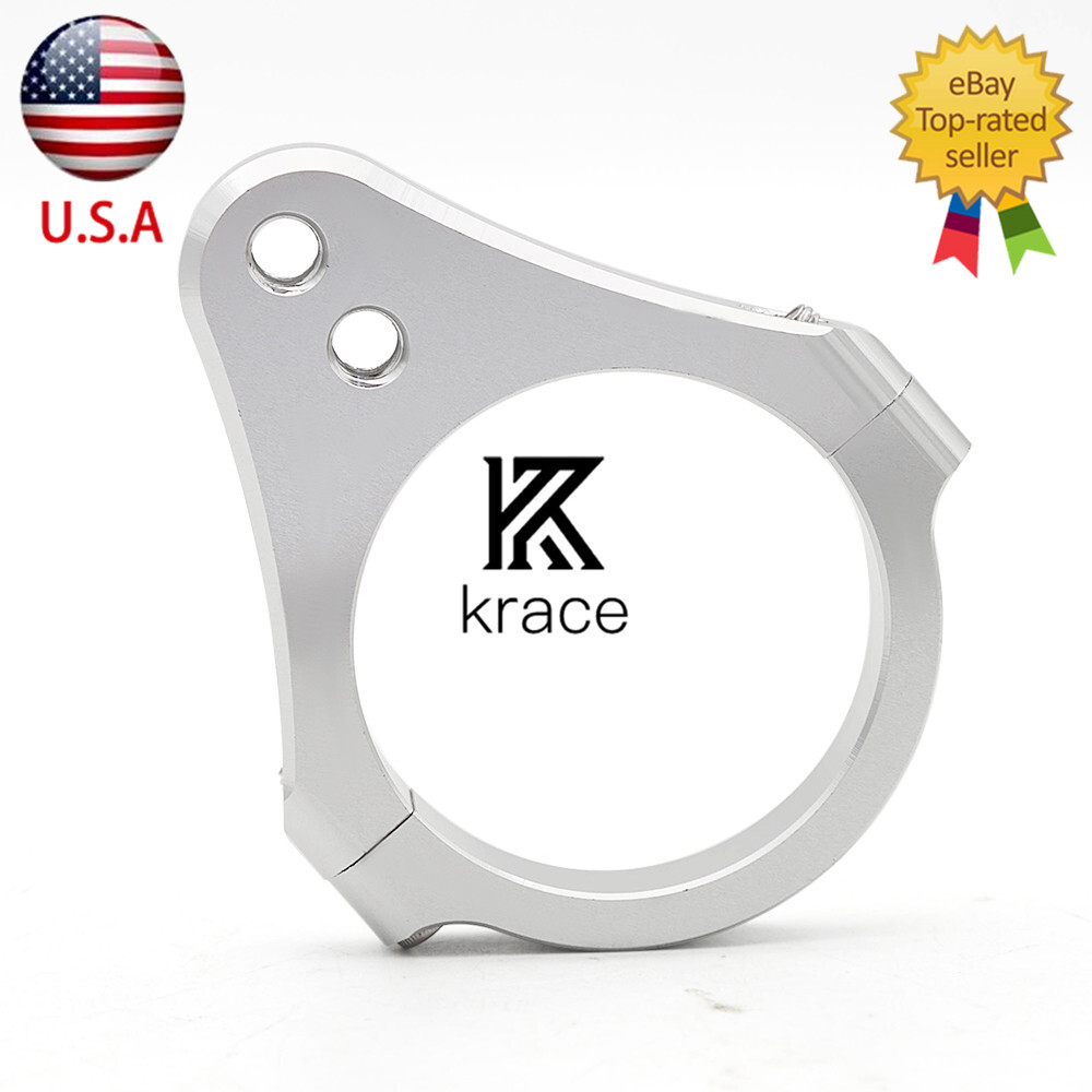 52mm Silver Universal Motorcycle CNC Steering Damper Fork Frame Mount Clamp 1pcs