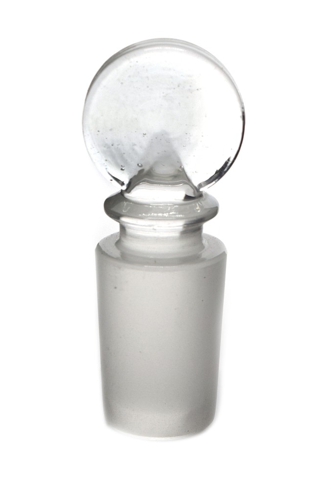 Stopper - Flat Head, Solid Cone, Borosilicate Glass, Size 19/26 - Eisco Labs
