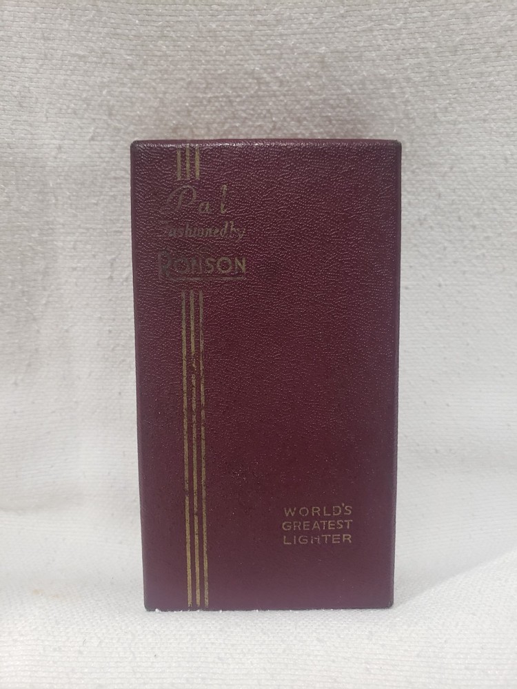 Vintage Ronson Pal Cigarette Case/Lighter Combo Black Enamel & Silver