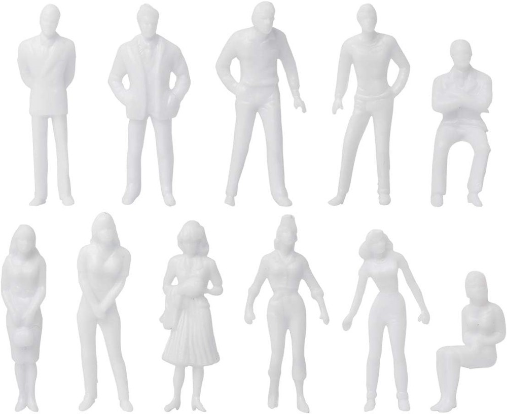 DS. DISTINCTIVE STYLE 50Pcs 1/4 Scale Figures Unpainted scale, White