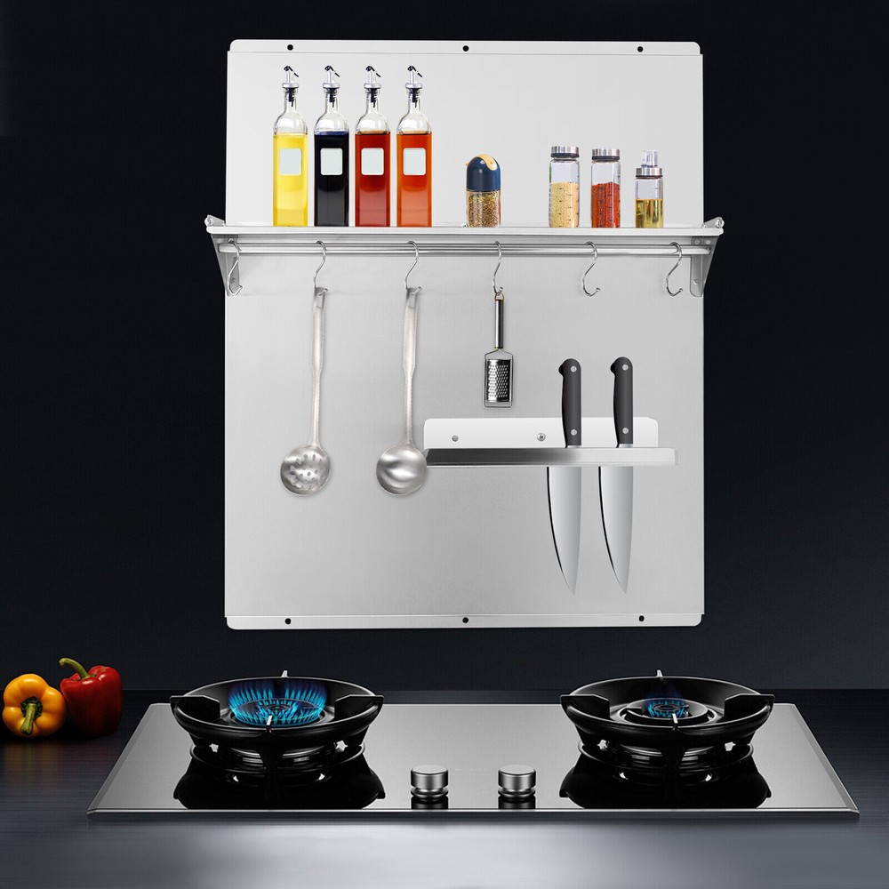 Stylish Range Backsplash with Storage Shelf for Easy Wall Mounting