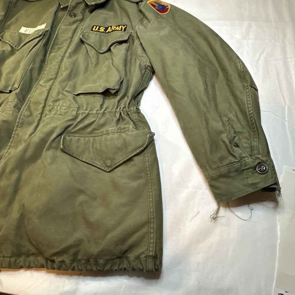 Vintage U.S. Army Miller Shell Field Jacket Green Military Medium Regular