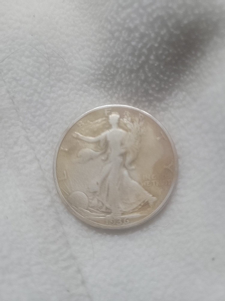 1936 Walking Liberty Half Dollar 90% Silver Coin.