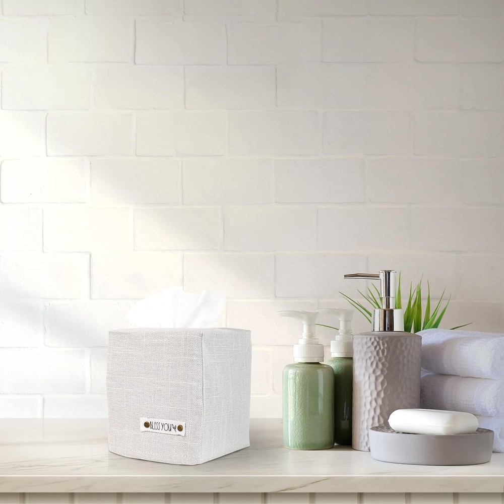 Versatile Decorative Tissue Box Cover - Fits Standard Tissue Boxes Perfectly