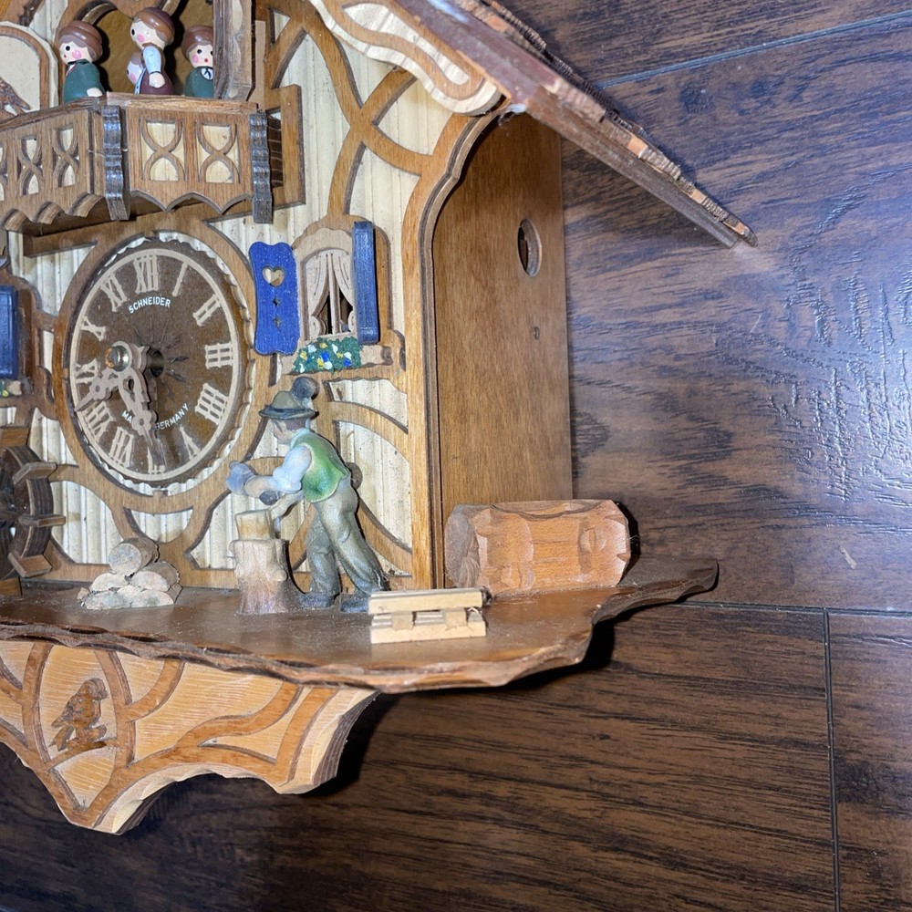 Cuckoo Clock 8 Day Schneider Germany Untested