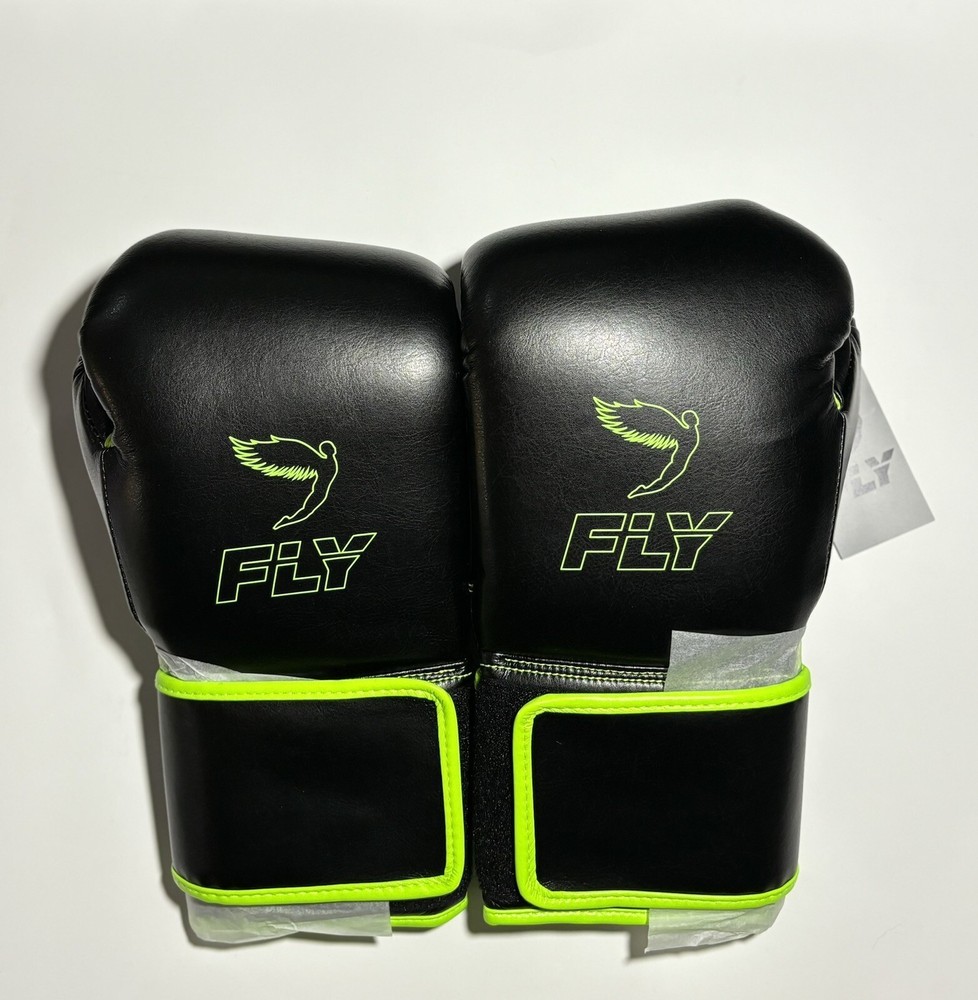 FLY Superloop X 18oz Training Gloves Black Green - High Quality Padding