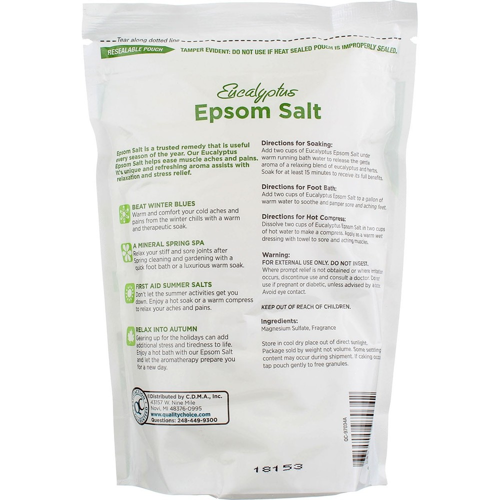 Quality Choice Epsom Salt, Eucalyptus, 3 lbs