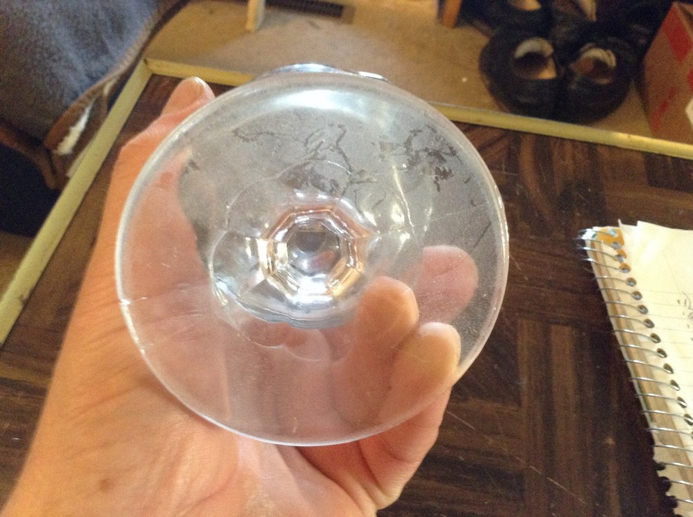 Clear glass table pitcher