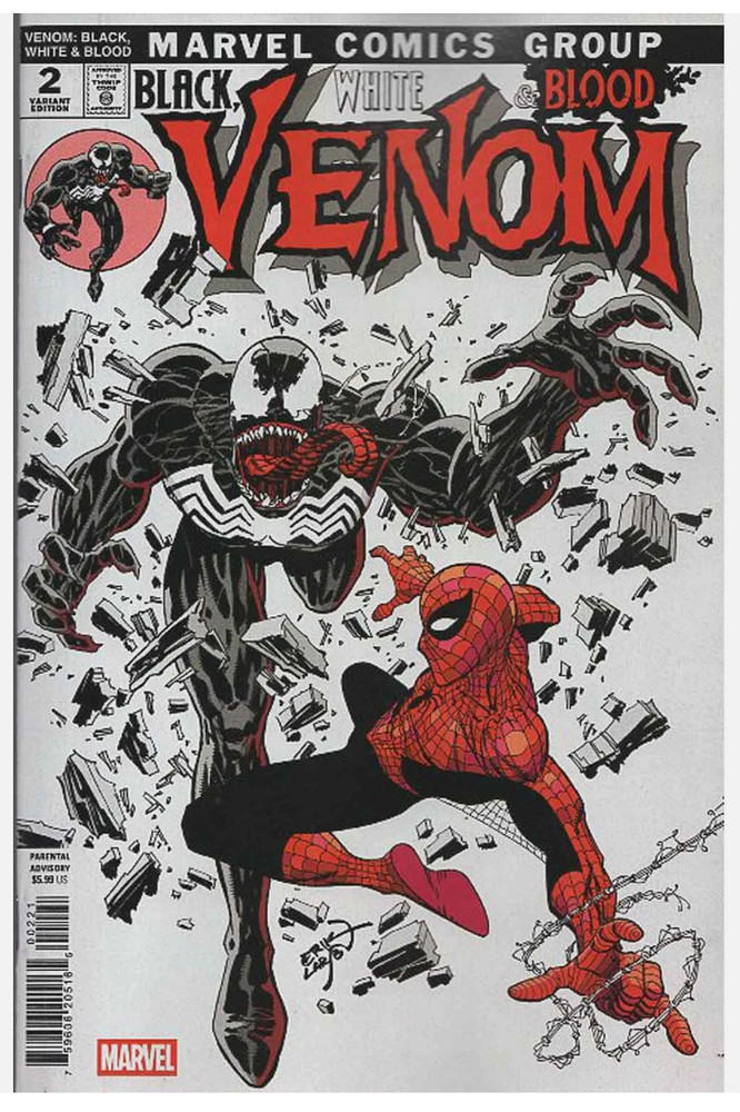 VENOM BLACK WHITE & BLOOD #2 MARVEL COMICS 2025 ERIK LARSEN VARIANT NM