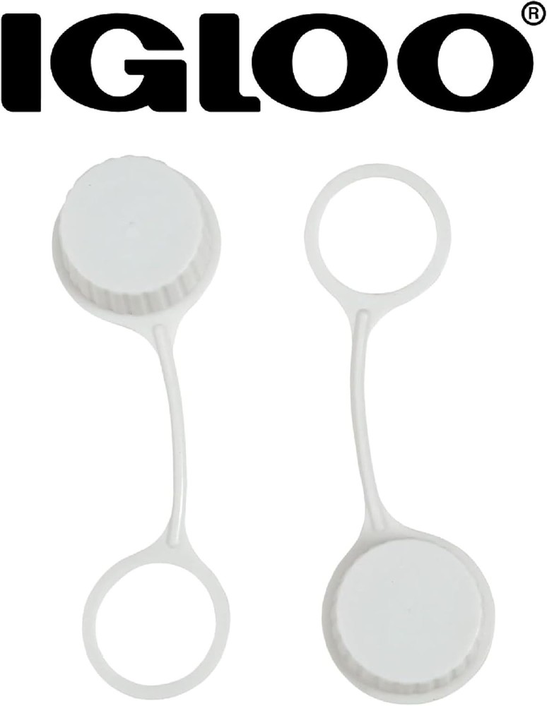 Igloo Cooler Threaded Drain Plug Caps with Plastic Tether 20049