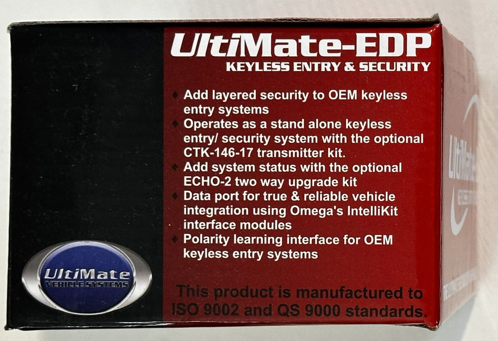 Omega Ultimate EDP - Add On Vehicle Keyless Entry & Security Alarm System