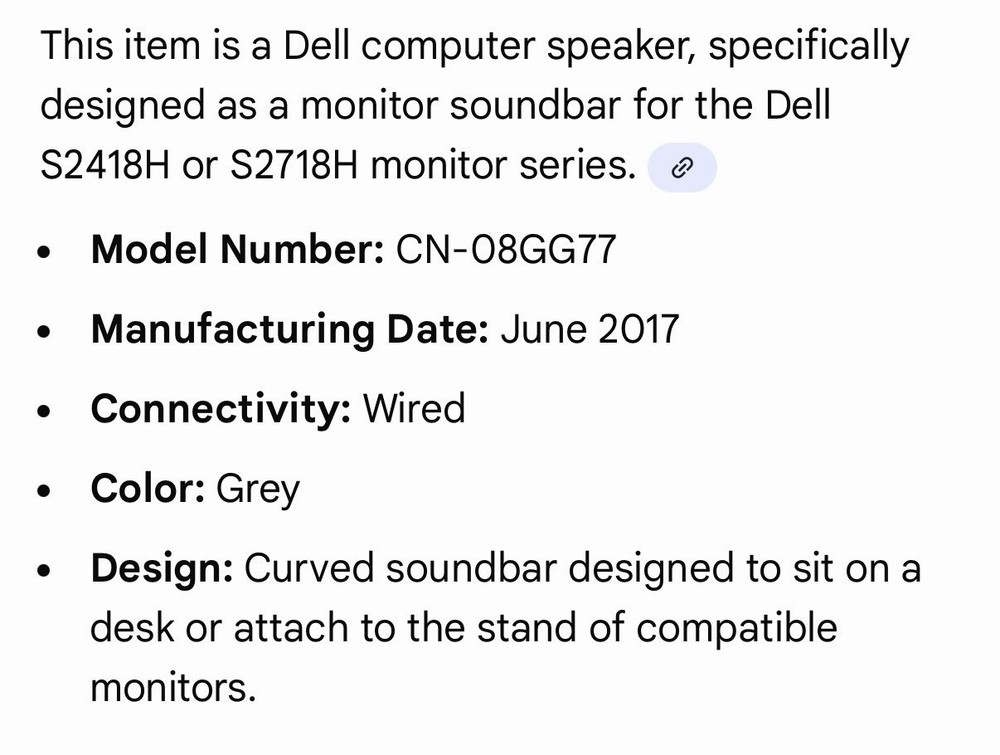 Dell Computer Speaker