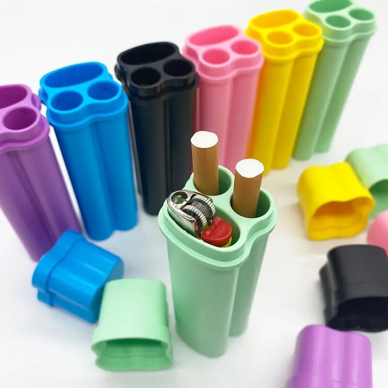 Portable cigarette pre-roll case various colors