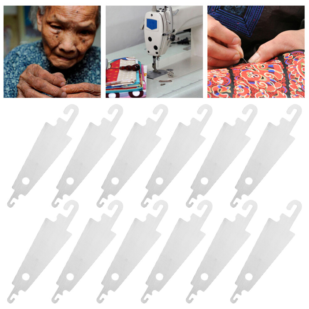 100PCS Steel Hook Needle Threader Needle DIY Large Eye Needle Threader