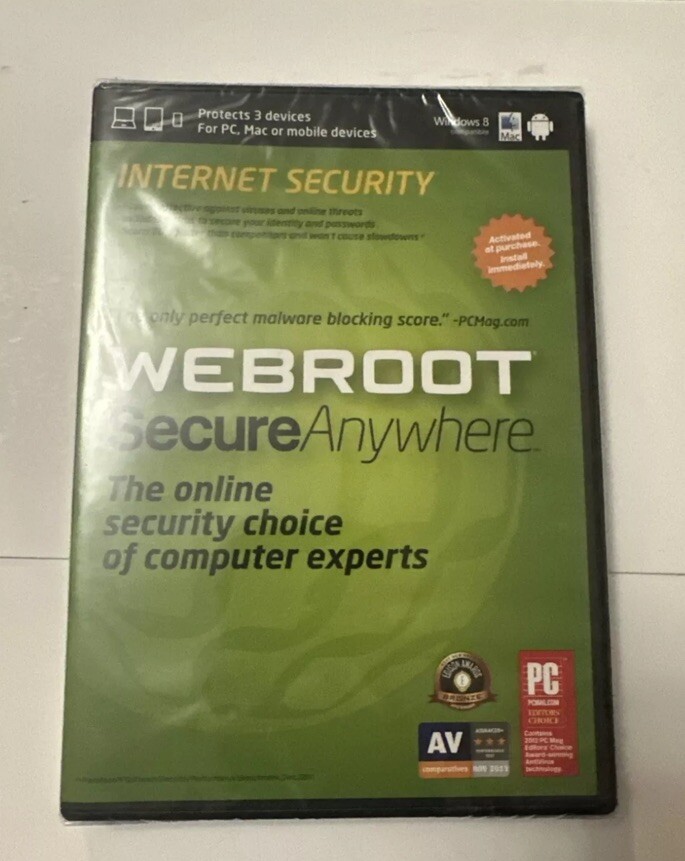Webroot Software Secure Anywhere Internet Security Plus 2013 for PC, Mac