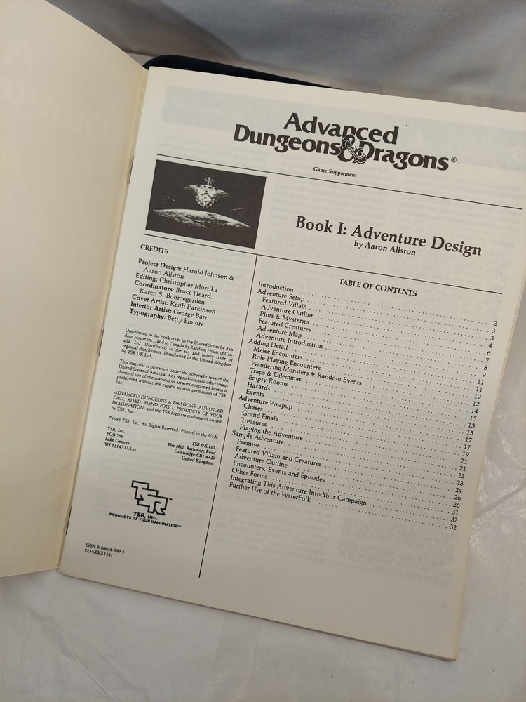 Dungeon Master's Design Kit - Advanced Dungeons & Dragons AD&D TSR 9234