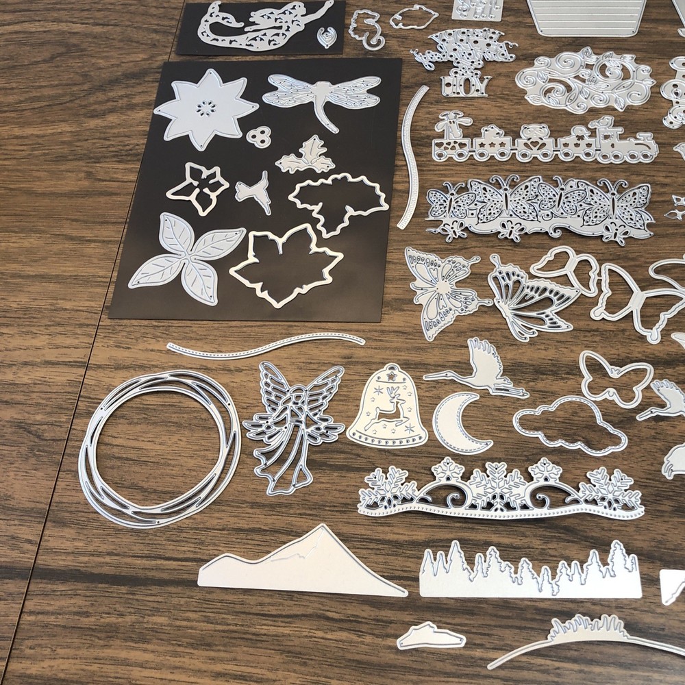 Lot of 185+ Metal Dies - Scrapbooking Sizzix Stampin Spellbinders Thinlits Holtz
