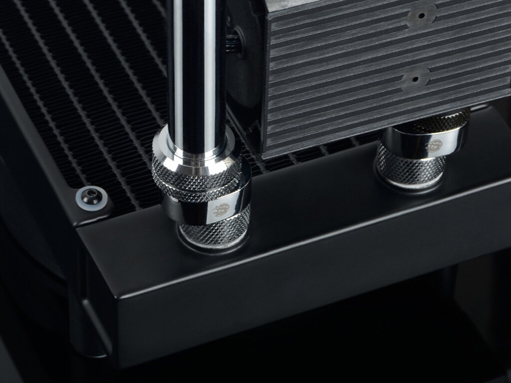 Bitspower X-cross Offset Fitting, Black Sparkle