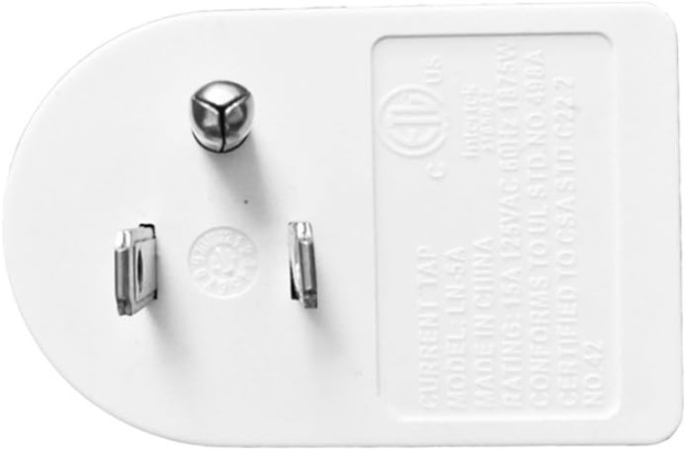 3 Pack Grounded Outlet Adapter with On/Off Power Switch - Energy Saving White