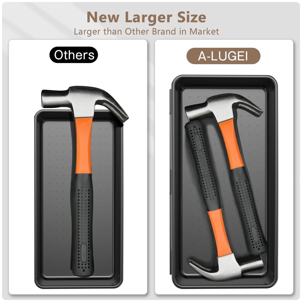 【𝟰𝟲𝗣𝗖𝗦 & 5 Size Tool Box Organizer Tray Divider Set, 【Black】 Bathroom Dr...