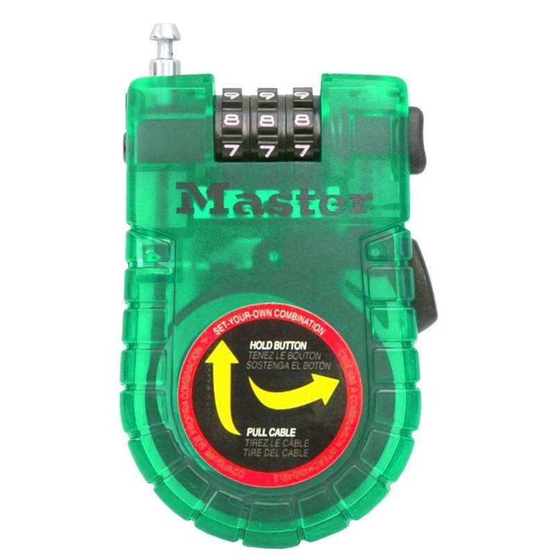 Master Lock Combination Retractable 3 ft Cable Lock 4605D