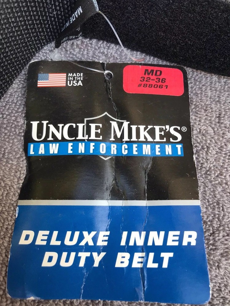 Uncle Mikes Kodra Nylon Web Deluxe Inner Duty Belt Medium Black NWT