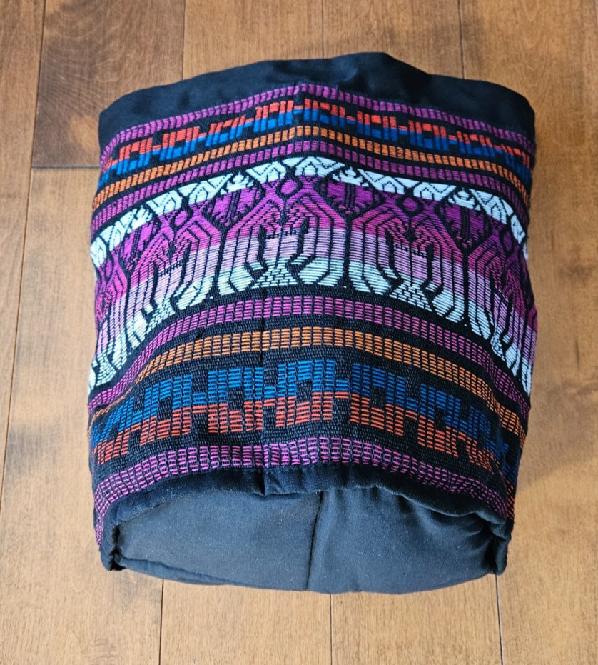 VTG Knapsack Drawstring Bag Woven Cotton Boho