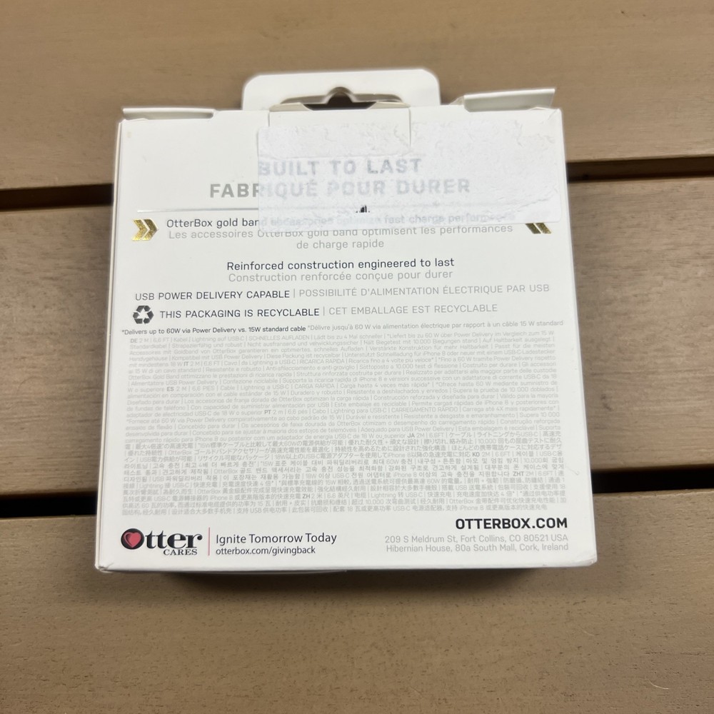 OtterBox 2M/6.6' Performance Plus FastCharge Lightning Cable - Shimmer Rose Pink