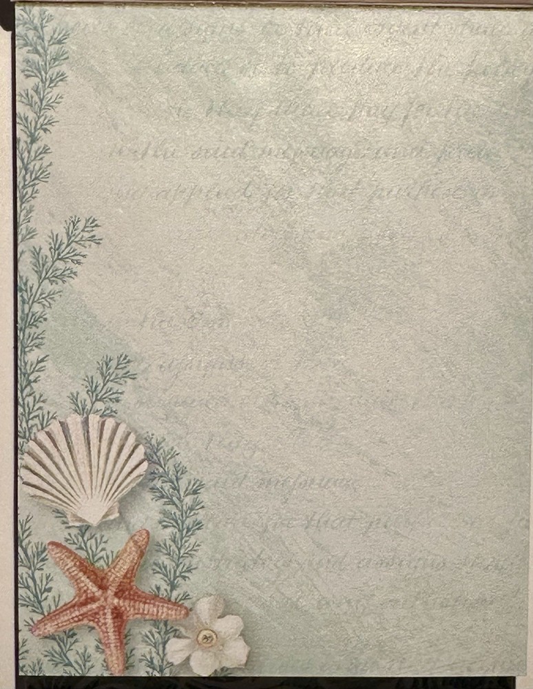 Punch Studio Pooch Sweetheart Silver Foil Mini Note Pad | Seashells | 76647