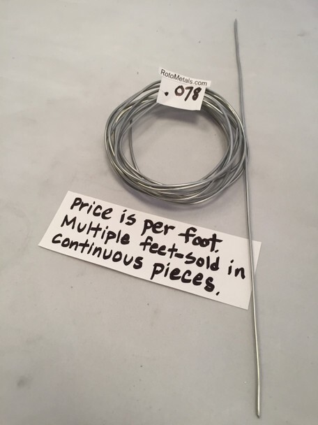 Zinc Wire 99.9% Pure.078 inch Diameter