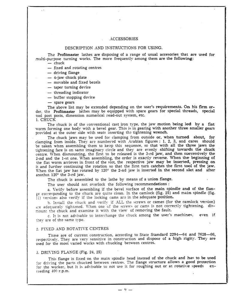 Profitmaster 15" Lathe Technical Manual #624