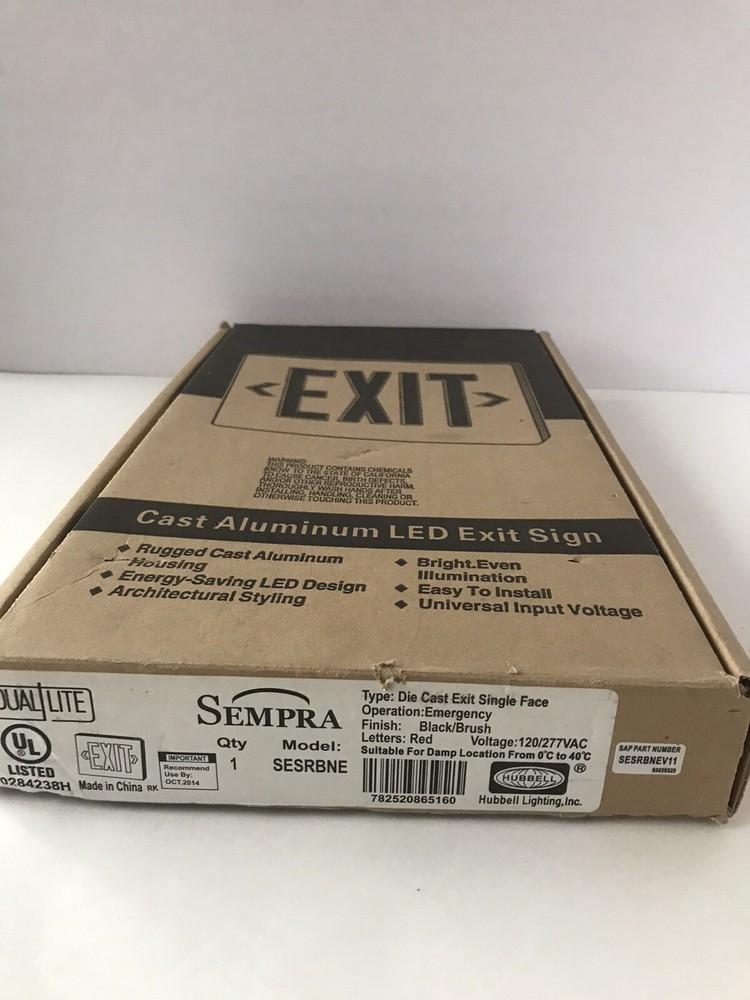 DUAL-LITE SESRW ALUM EXIT SIGN