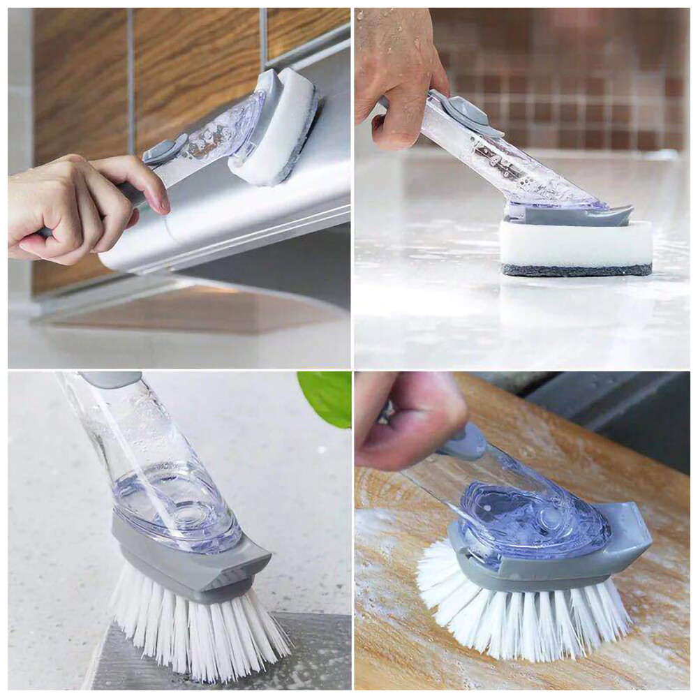 5pcs/set Mutilfunction Soap Control Brush for Pot Dish Kitchen Houshold Cleaning