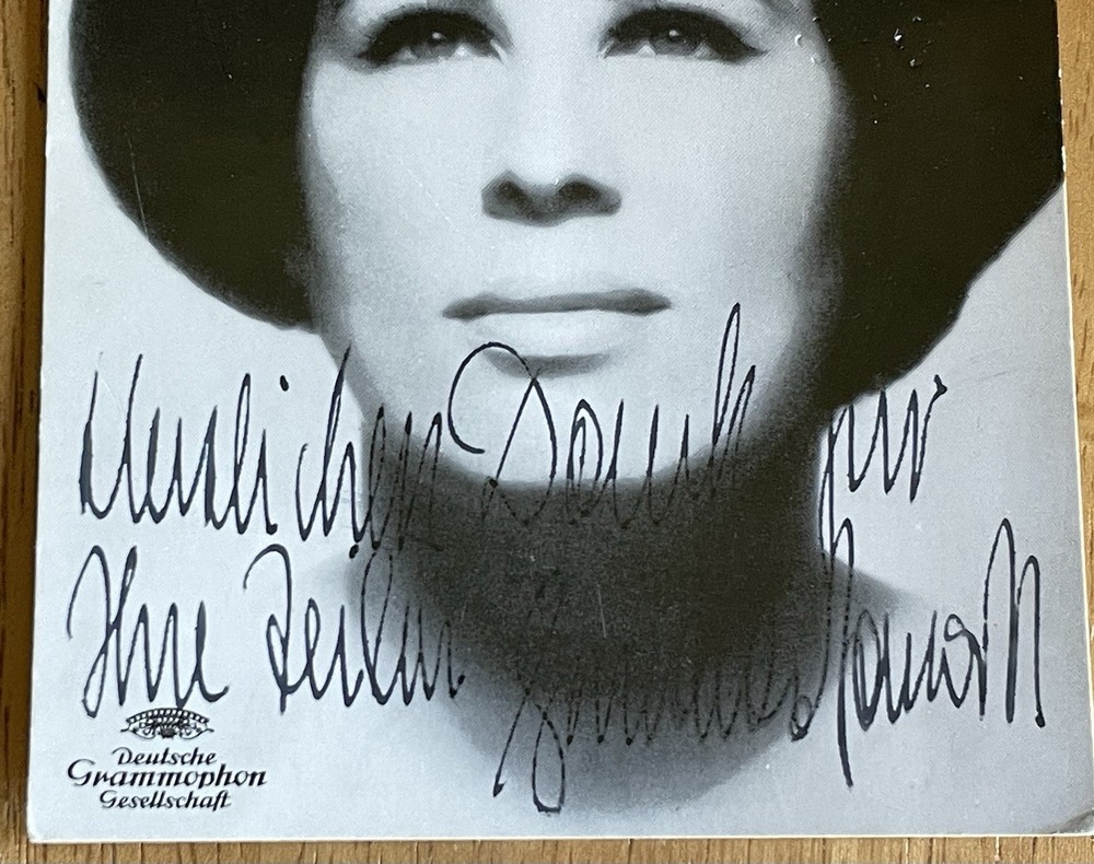 Austrian Opera Soprano Gundula Janowitz Autograph Photo