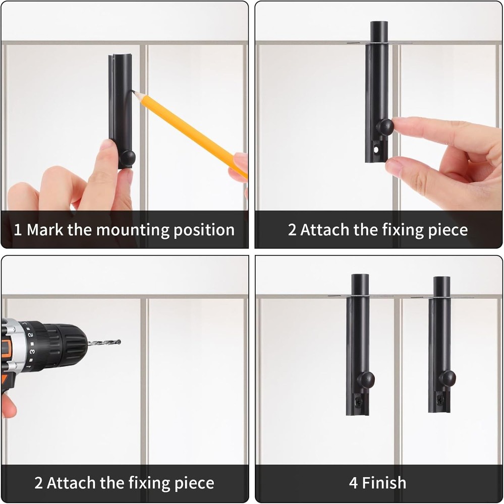 Slide Bolt Latch 3 Inch Locks for Inside Door Solid Brass Surface Black