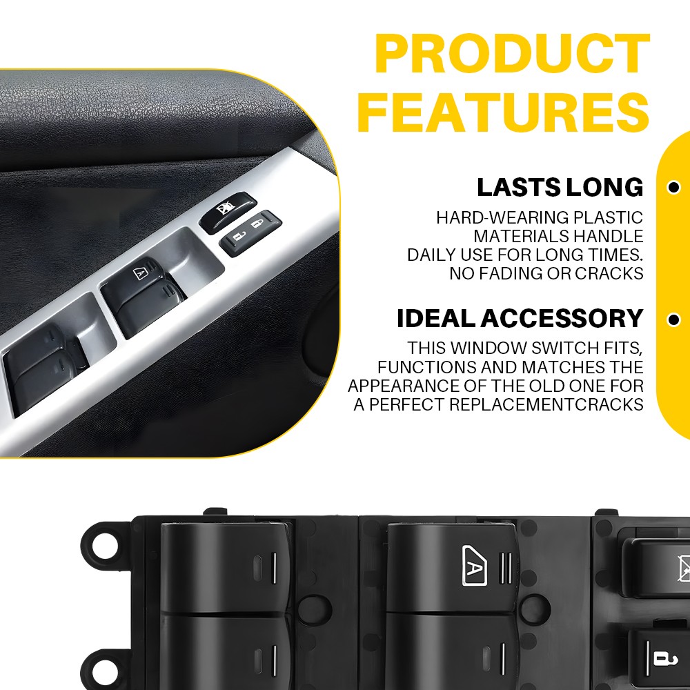 Master Power Window Control Switch Front Left Side For 2007-2019 Nissan Frontier