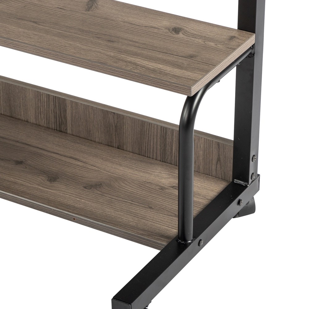 Grey Oak Particle Board with Melamine Coating Adjustable Computer Desk