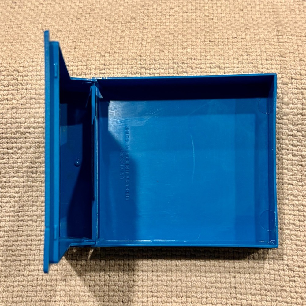 Vintage SRW Micro/5 Disk Diskette ComPak Case Blue Plastic Cover Spine