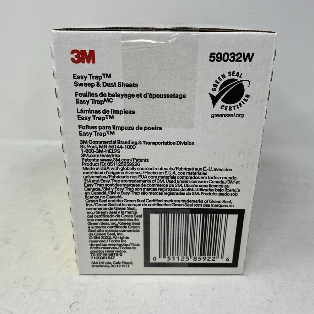 3M Easy Trap Duster Sweep and Dust Sheets, 5" x 6" Sheets, 60 Sheets/Roll