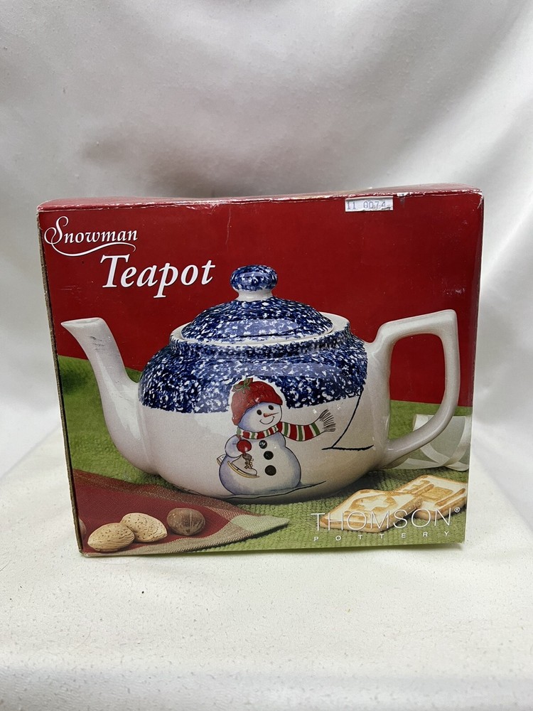 Snowman Teapot Thomson Pottery 2000 NRFB