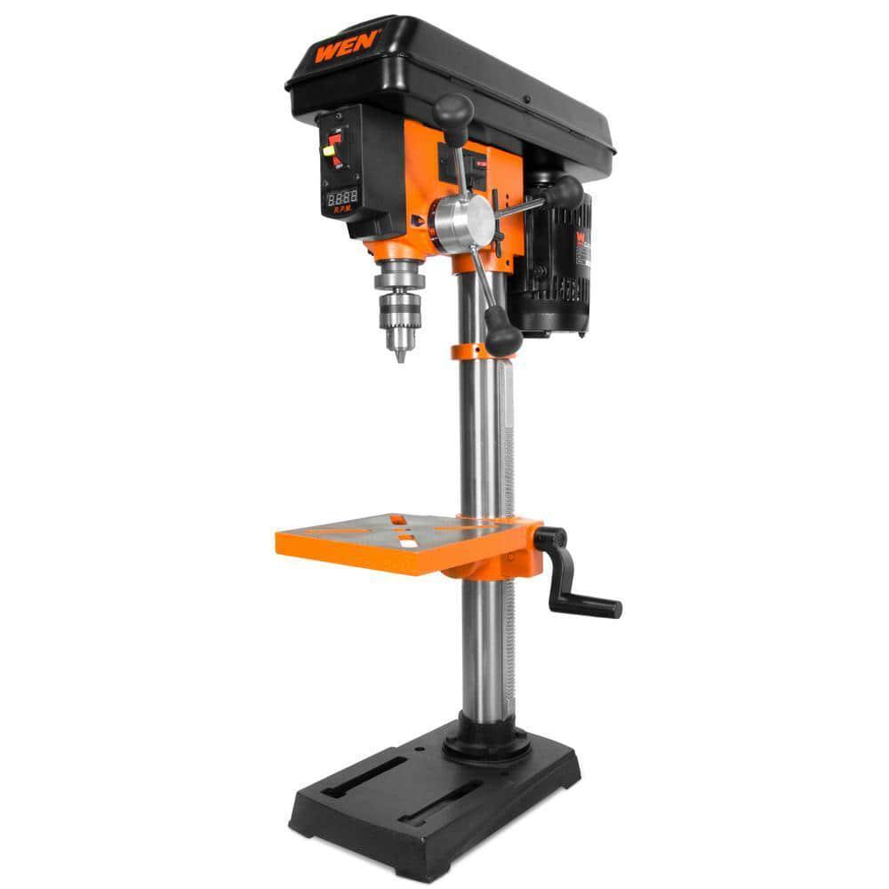 Benchtop Drill Press 10 in. Variable Speed Cast Iron Laser 1/2 in. Chuck Capacit