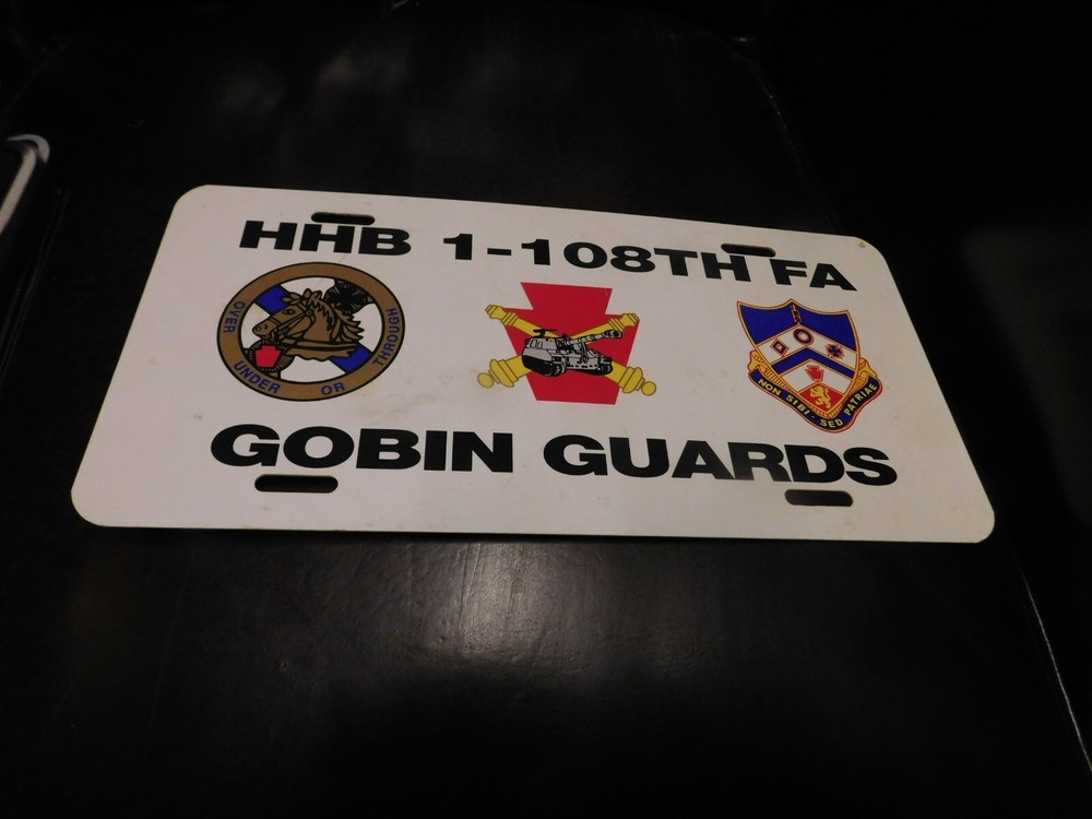 Gobin Guards License Plate HHB 1-108TH FA Plastic #1