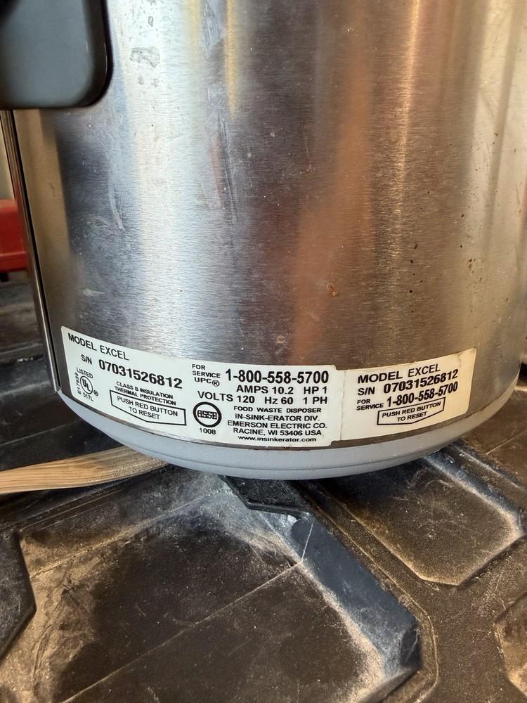 InSinkErator Excel 1 HP Garbage Disposal 120V Silver AC-Powered Kitchen