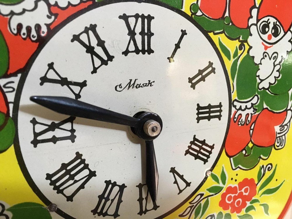 Vintage Clock Soviet Mechanical Clock Working Soviet CLOCK Soviet Wall Clock