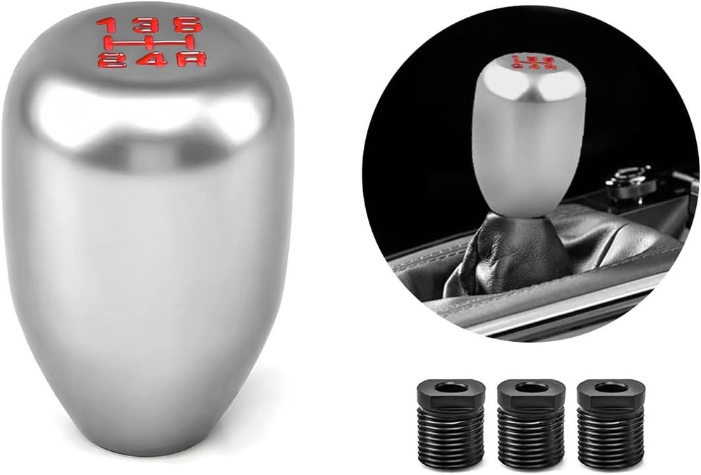 Gear Shift Knobs, 5 Speed Manual Transmission Stick Shift Knob, Universal Alumin