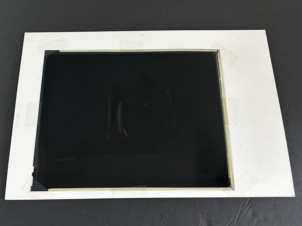 1984 NASA KSC Shuttle Discovery 41-D Mission Launchpad Presentation Transparency