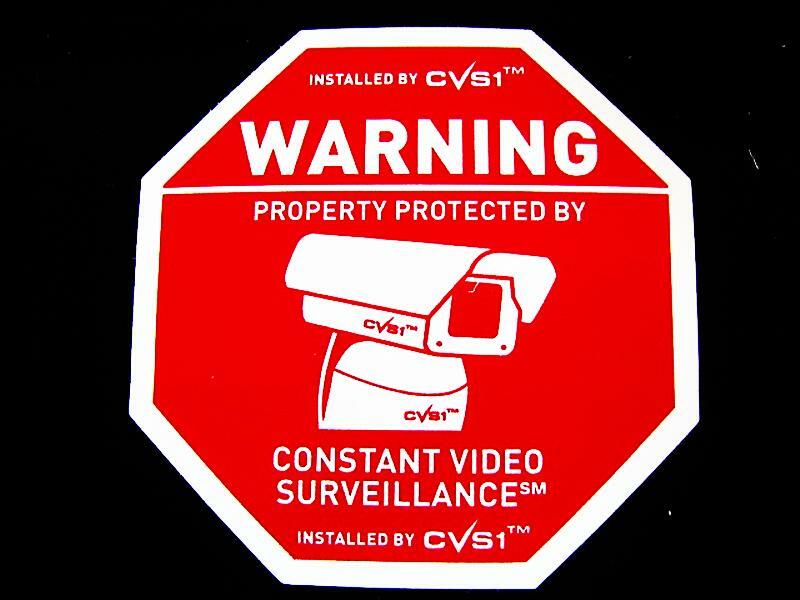 10 Real Home Security Alarm System Stickers & 1 Security Camera Sticker