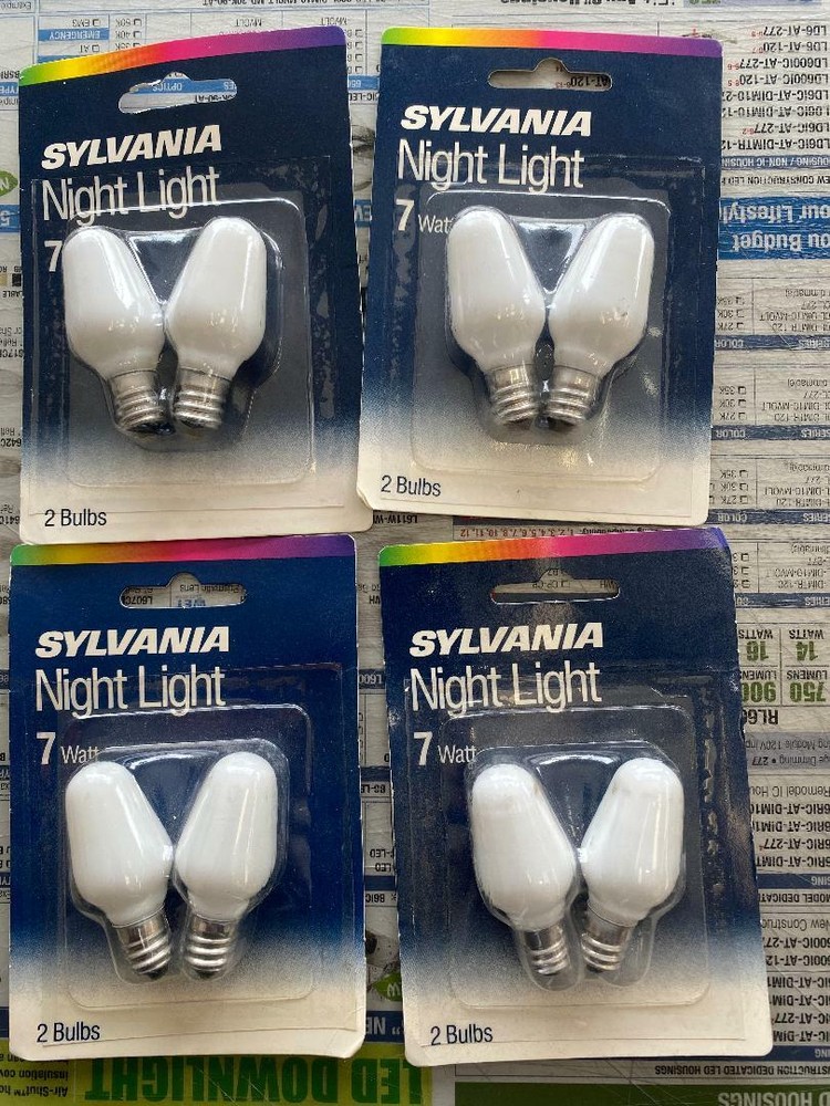 SYLVANIA NIGHT LIGHT APPLIANCE LIGHT BULB 7 C7/W/BL (8-PIECES)